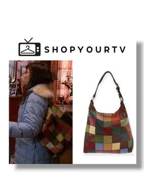 OG: Vintage Lucky 𖣴 Ugly Betty Oversize Patchwork Leather Suede Handbag 𖣴 aso TV